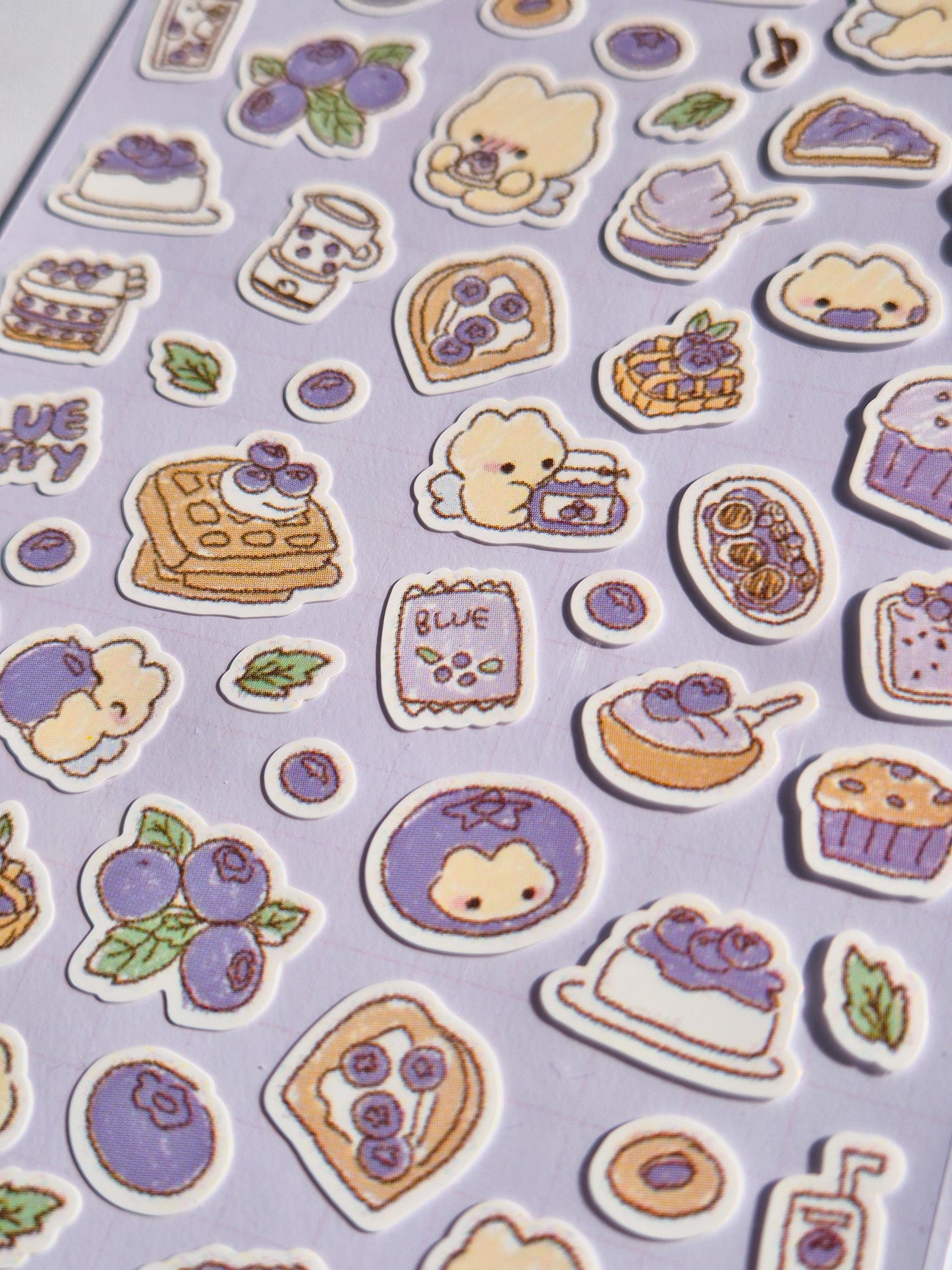Journaling Blueberry friends Japanese Style Sticker Sheet / s16
