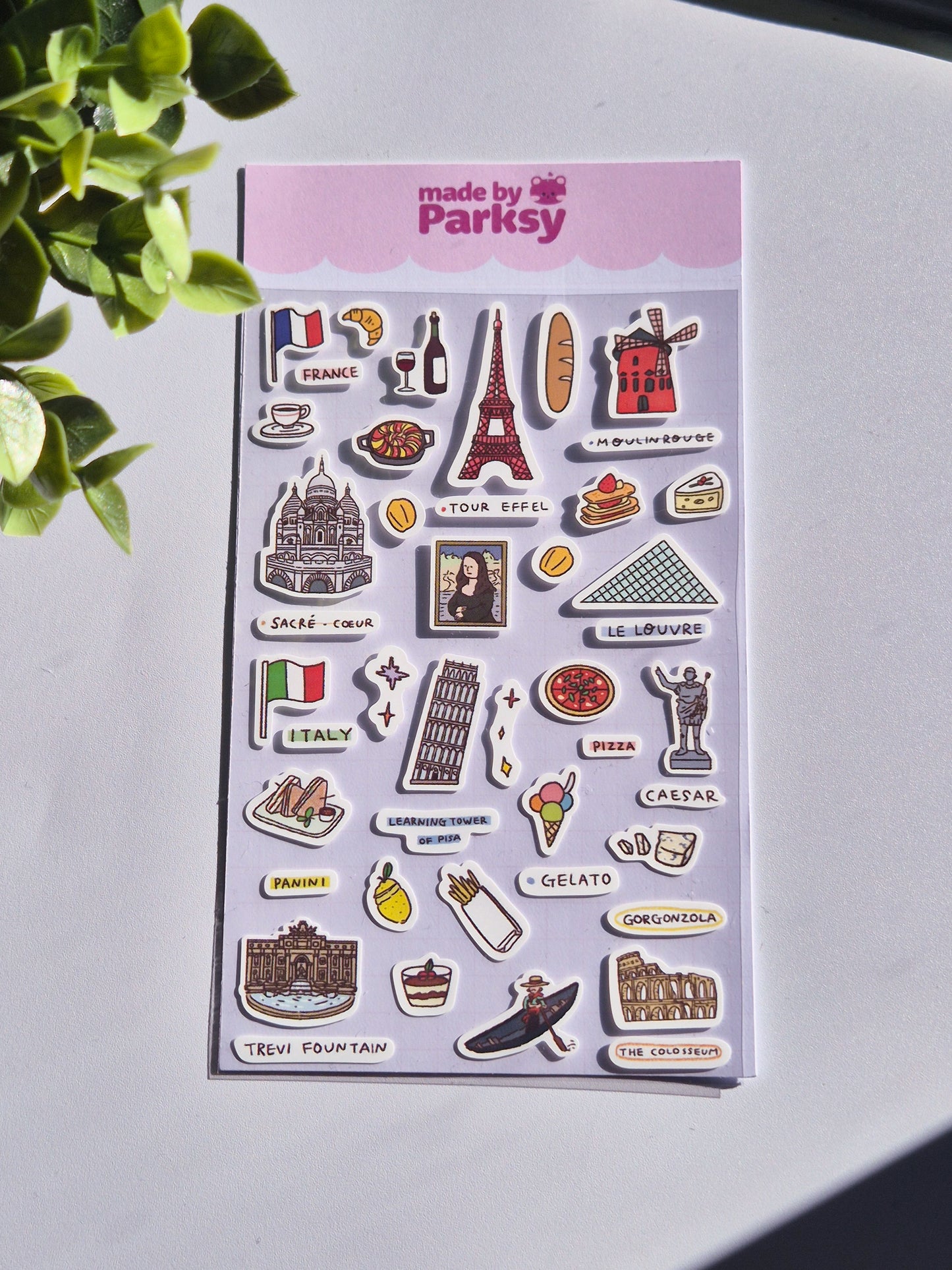 France & Italy Traveling 2 Sticker Sheet / s27