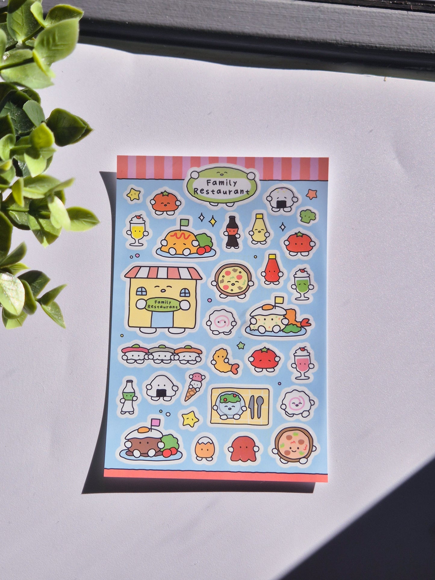 Family restaurant Korean Sticker Sheet / S55