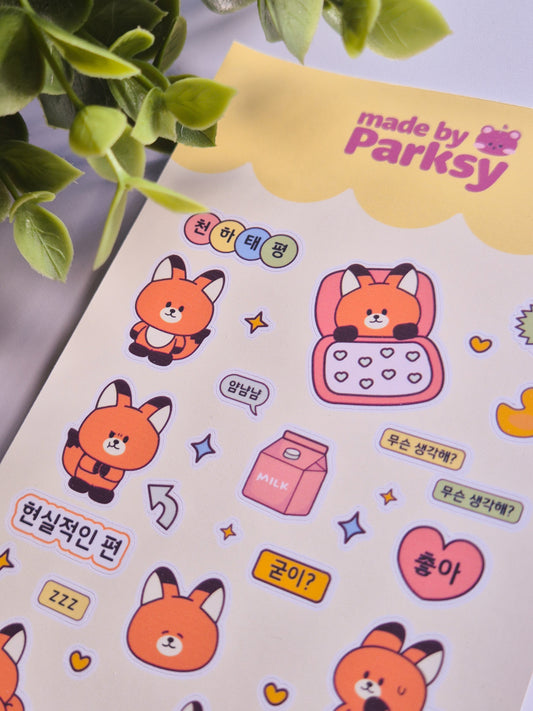 Foxy Korean Sticker Sheet / S61