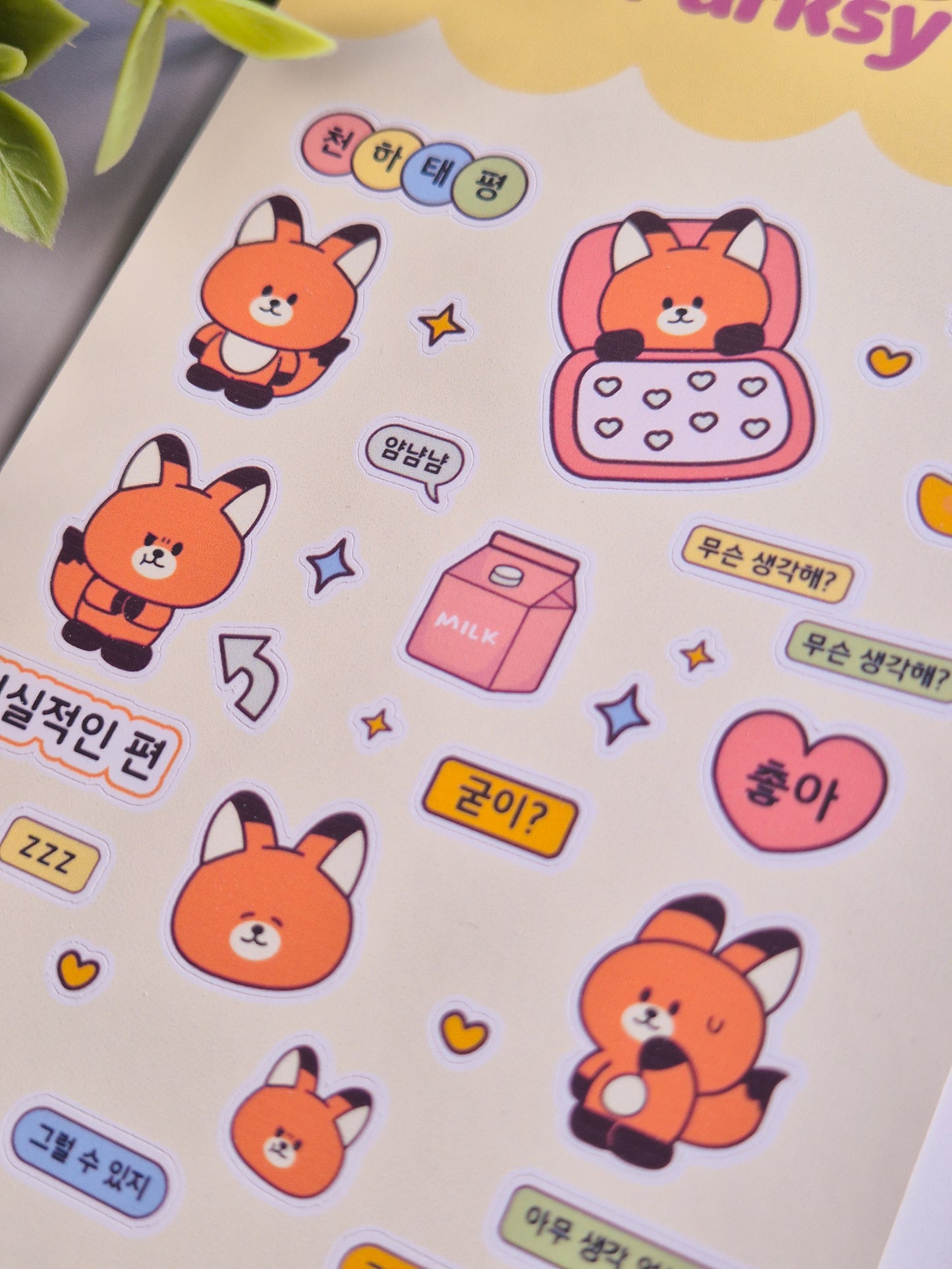 Foxy Korean Sticker Sheet / S61