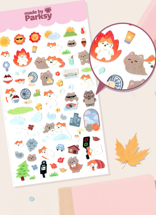 Kitty Friends Korean Sticker Sheet / S46