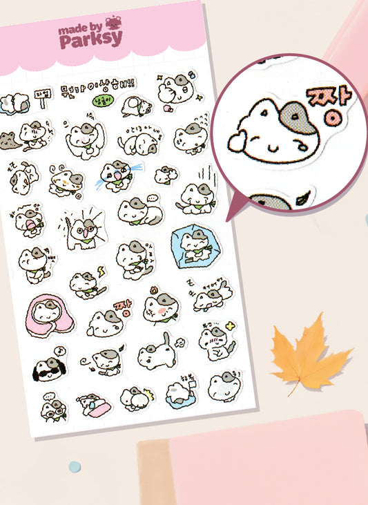 Hangul & Doodles 1 Korean Sticker Sheet / s37
