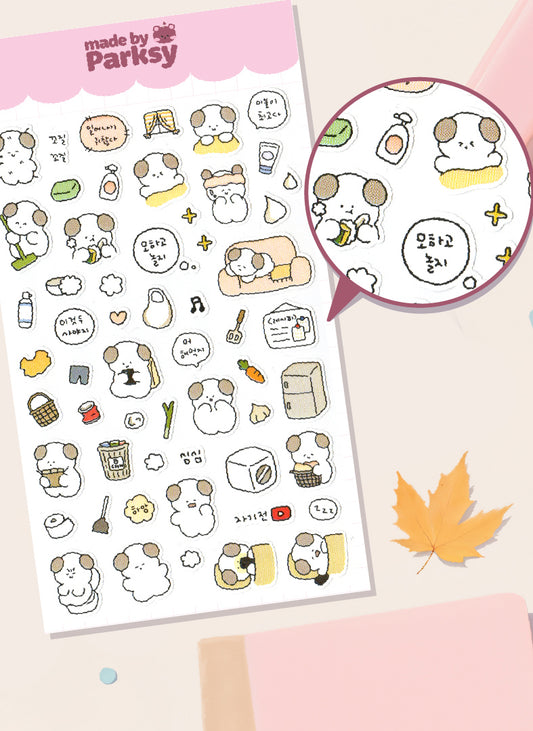 Journaling Buddy Korean Sticker Sheet / s19