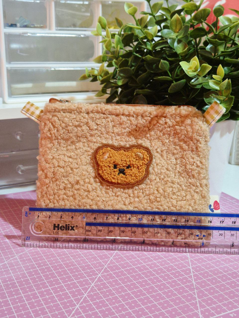 Fluffy Bear Mini Pouch