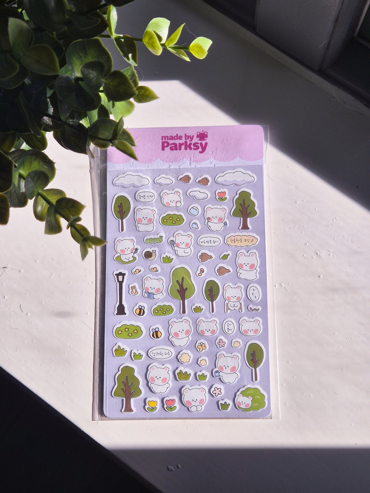 Journaling Nature friends Korean Sticker Sheet  / s10
