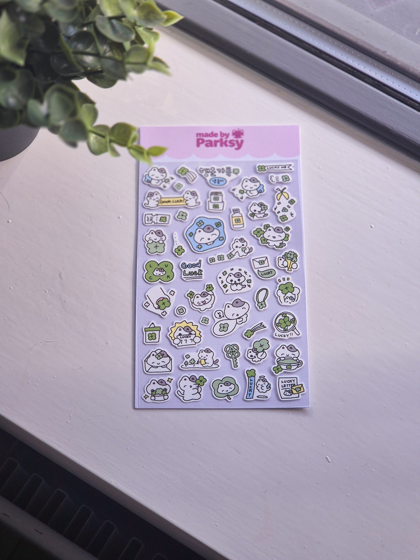 Hangul & Doodles 2 Korean Sticker Sheet  / s38
