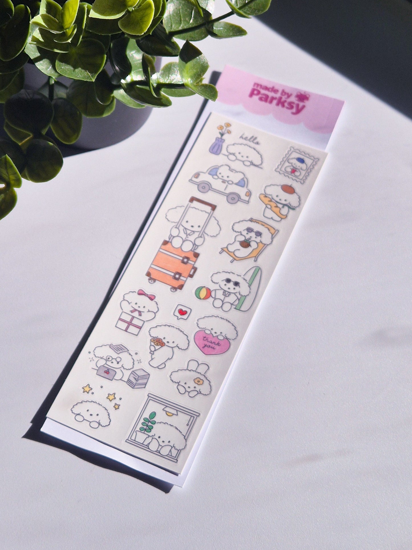 Puppies 2 Korean Sticker Sheet  / S57