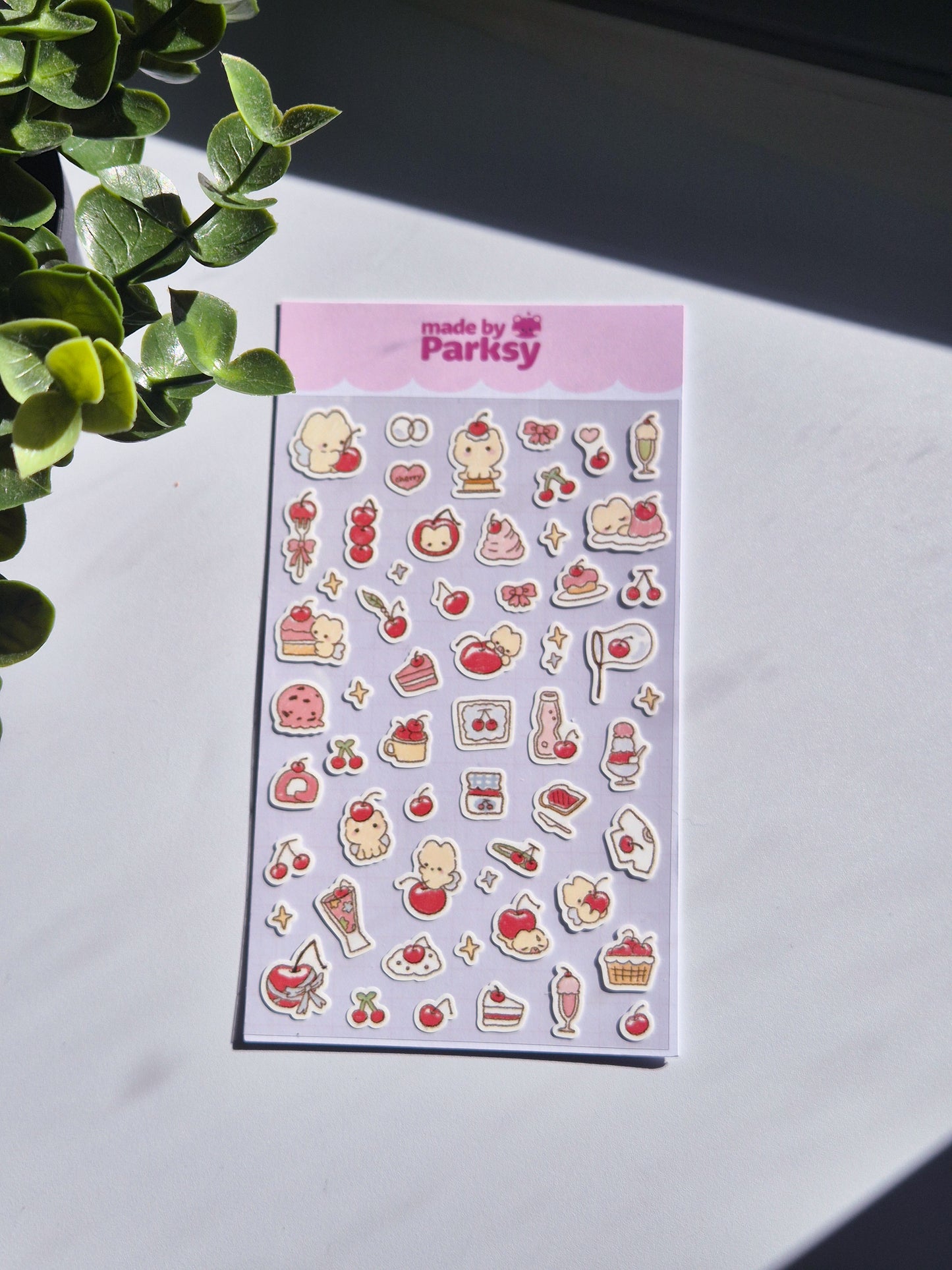Journaling Cherry friends Japanese Style Sticker Sheet  / s14