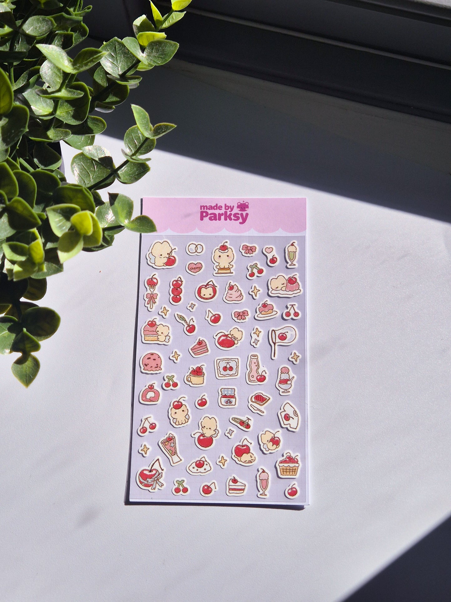 Journaling Cherry friends Japanese Style Sticker Sheet  / s14