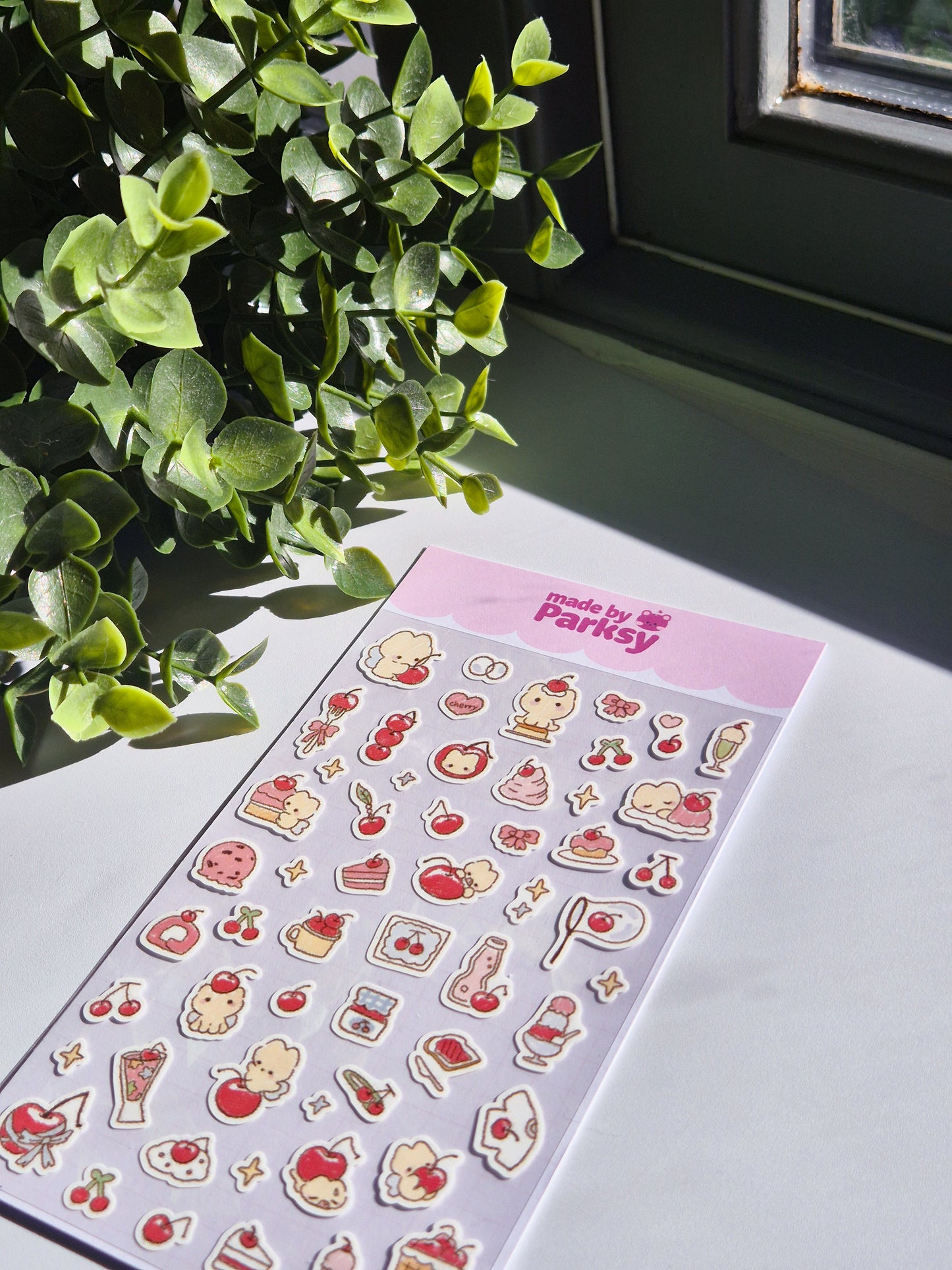 Journaling Cherry friends Japanese Style Sticker Sheet  / s14