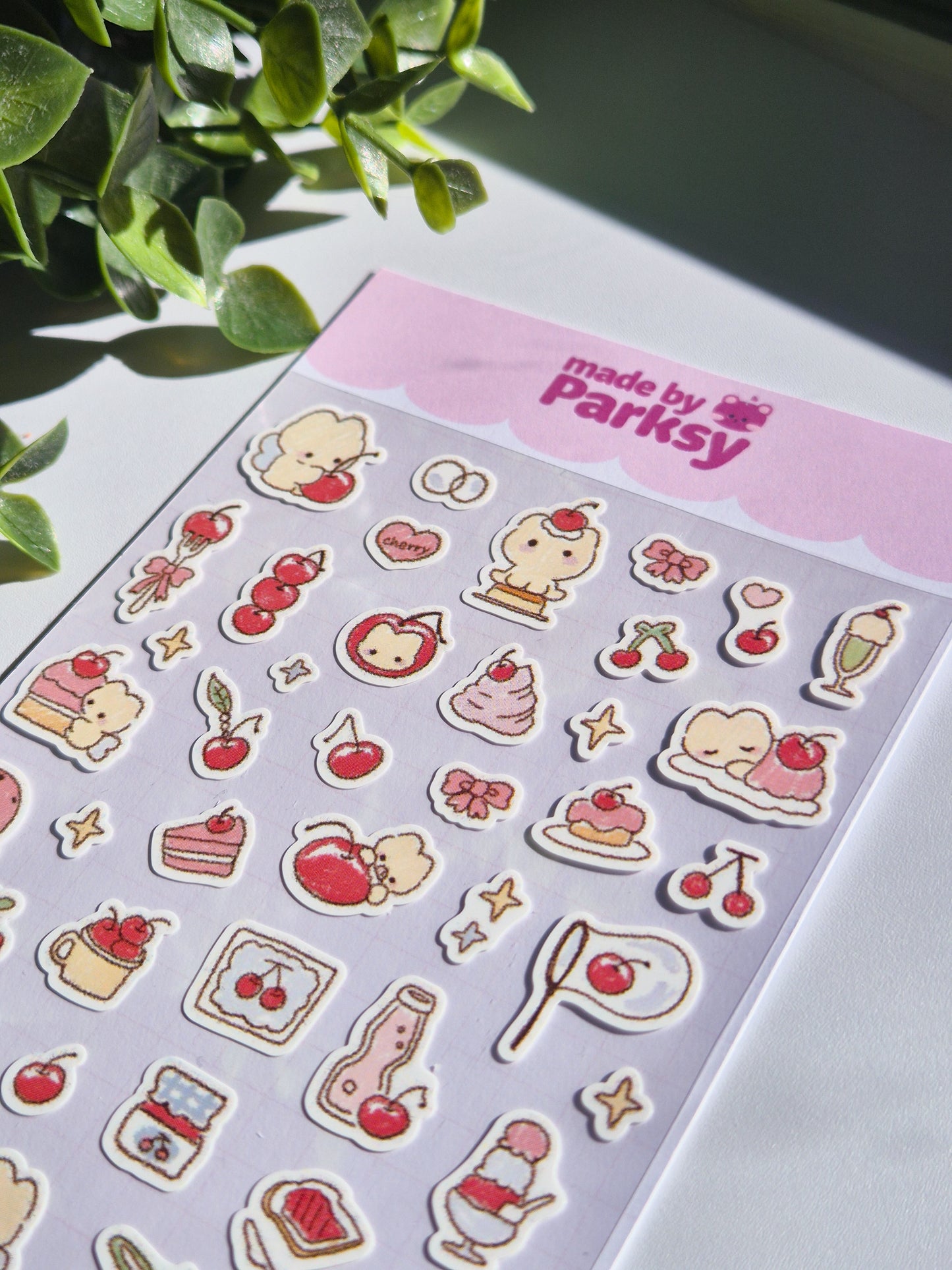 Journaling Cherry friends Japanese Style Sticker Sheet  / s14