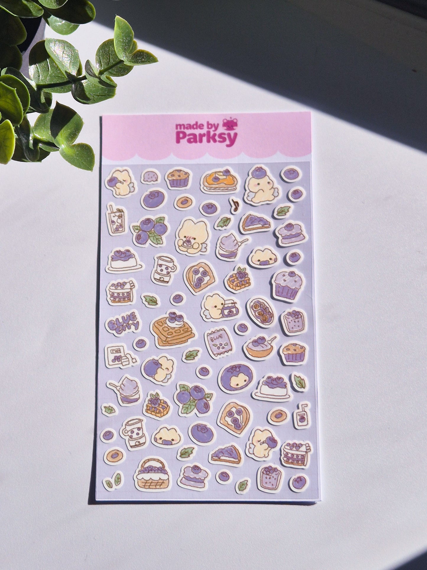 Journaling Blueberry friends Japanese Style Sticker Sheet  / s16