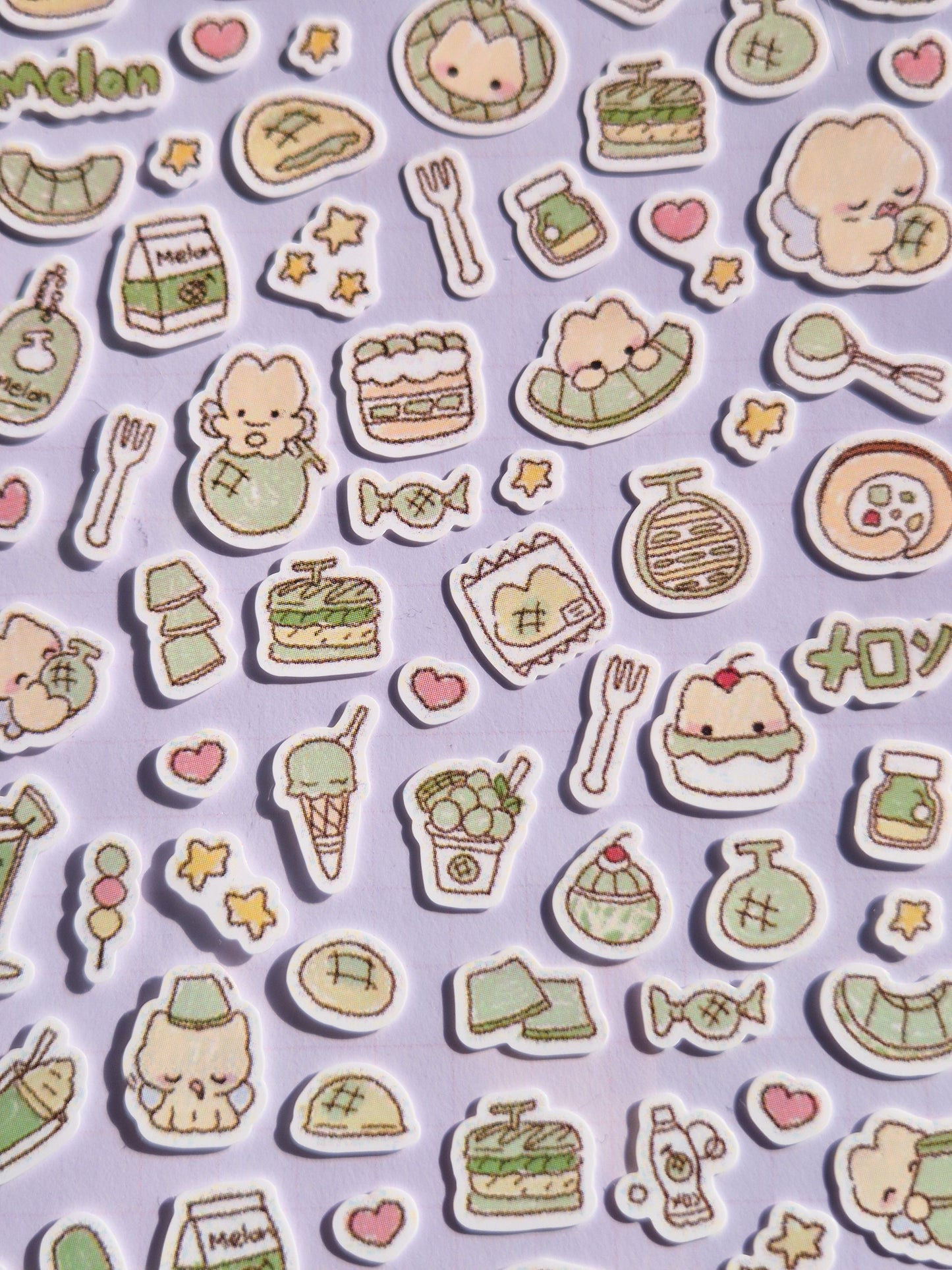 Journaling Melon friends Japanese Style Sticker Sheet  / s13