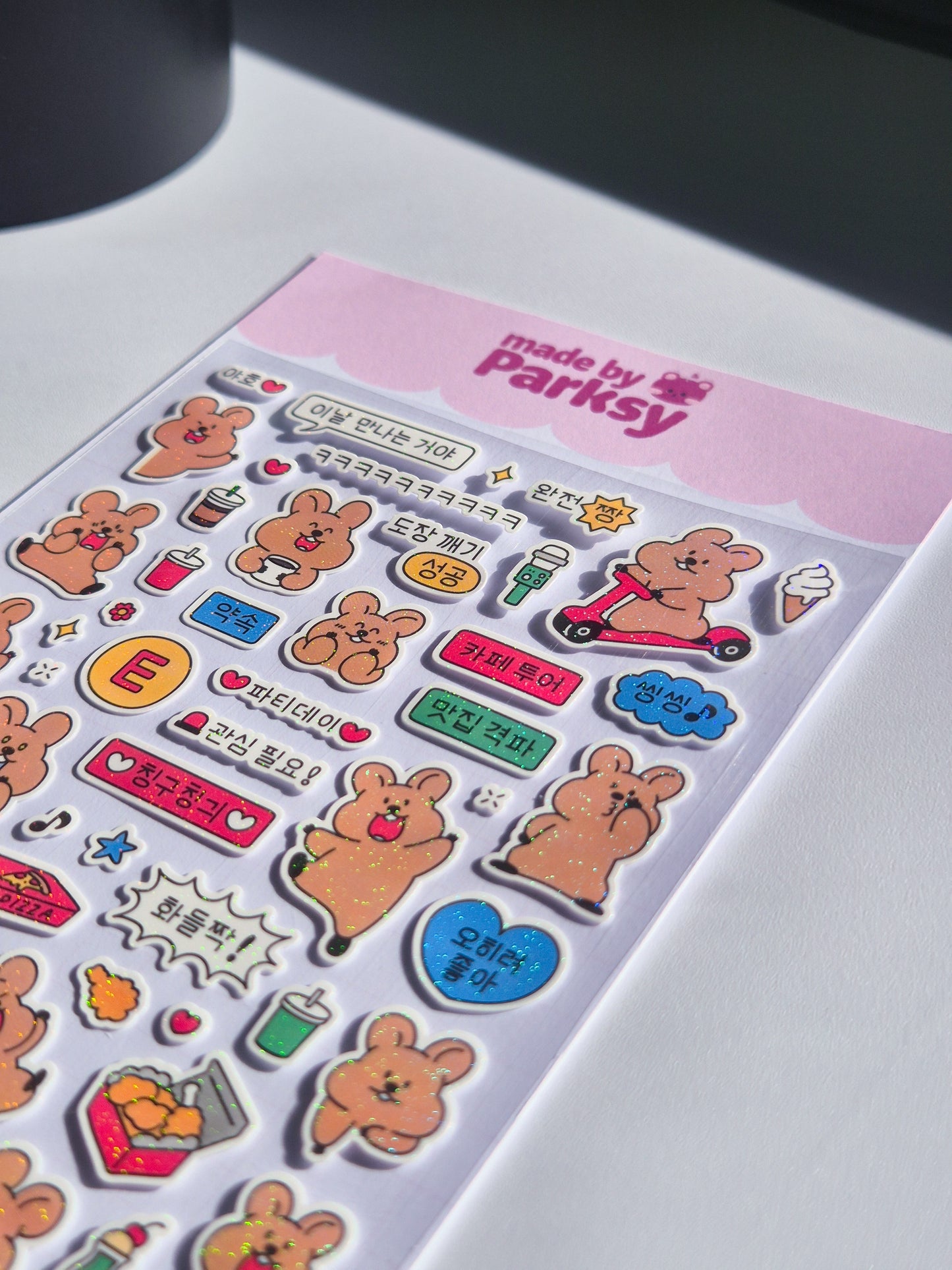 Happy vibes Korean Sticker Sheet  / S44