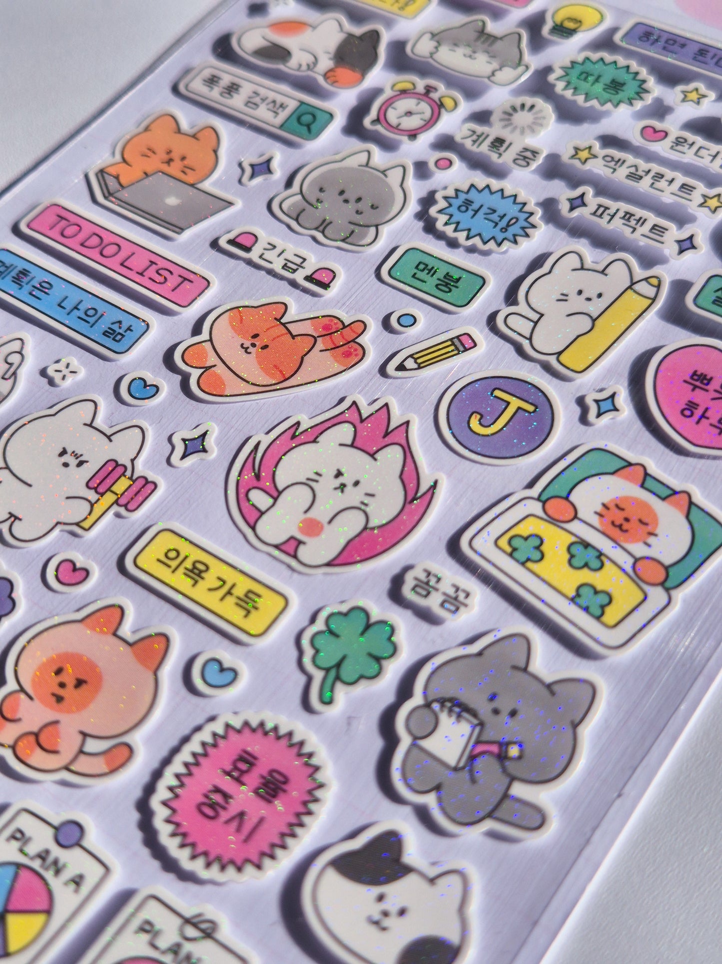 Cats Korean Sticker Sheet  / s5
