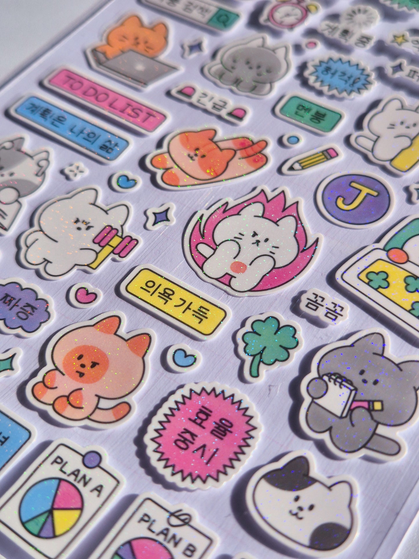 Cats Korean Sticker Sheet  / s5
