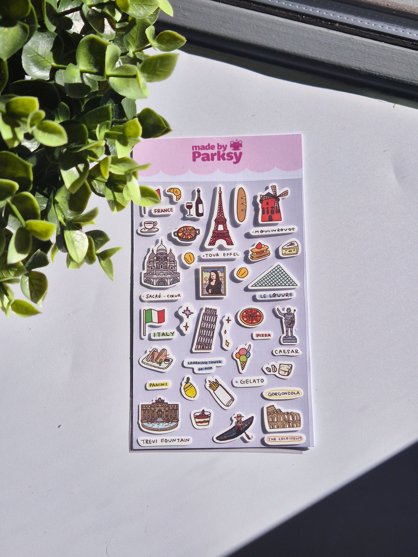 France & Italy Traveling 2 Sticker Sheet  / s27