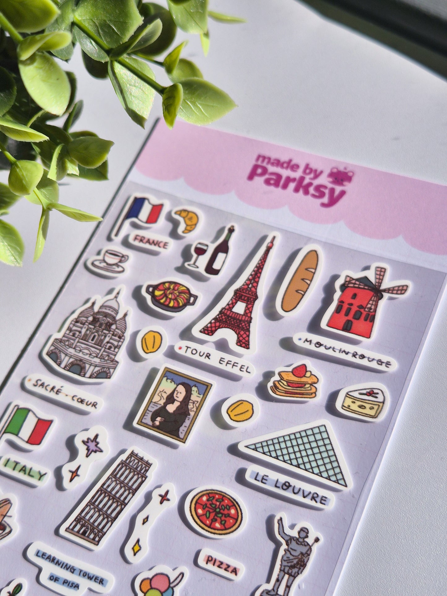 France & Italy Traveling 2 Sticker Sheet  / s27