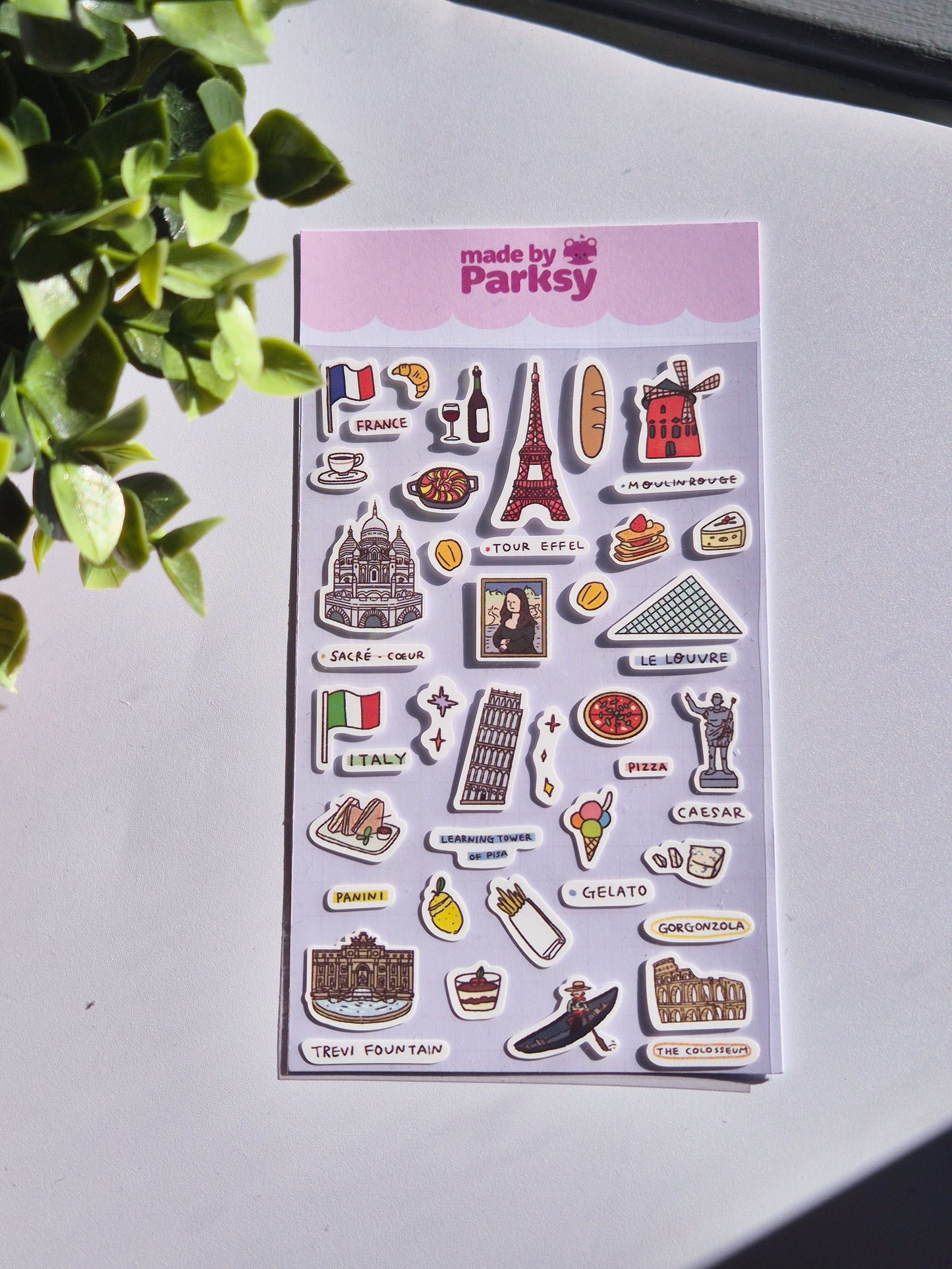 France & Italy Traveling 2 Sticker Sheet  / s27
