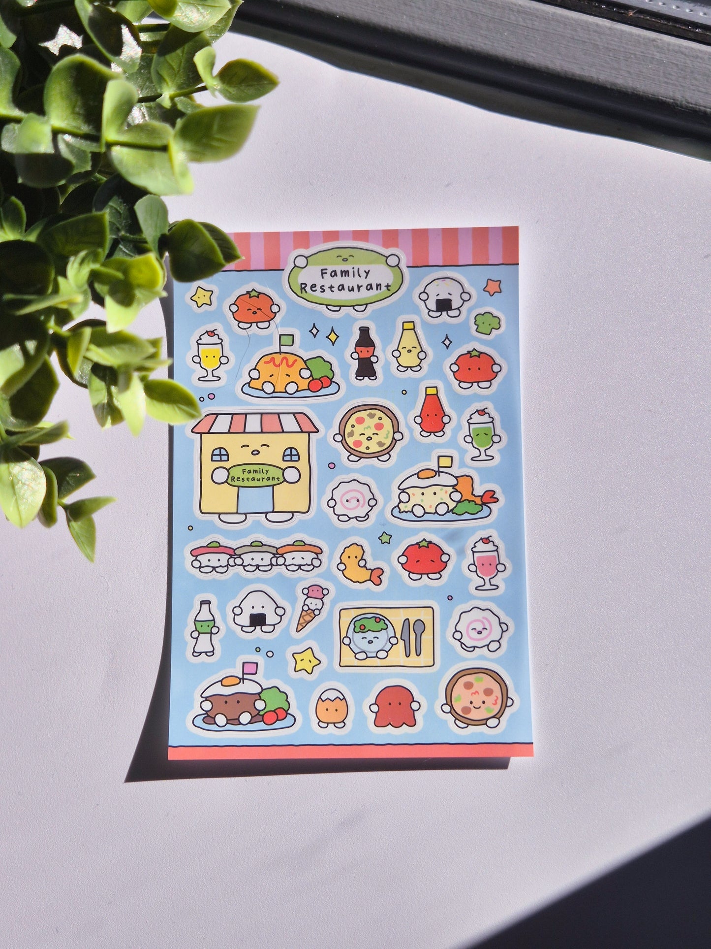 Family restaurant Korean Sticker Sheet  / S55