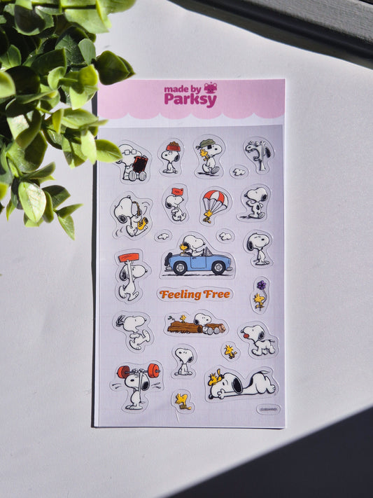 Snoopy 4 Korean Sticker Sheet  / S51