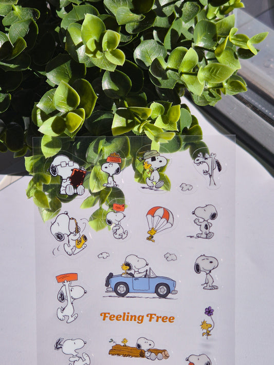 Snoopy 4 Korean Sticker Sheet  / S51