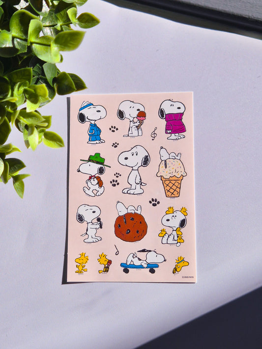 Snoopy 1 Korean Sticker Sheet  / S48