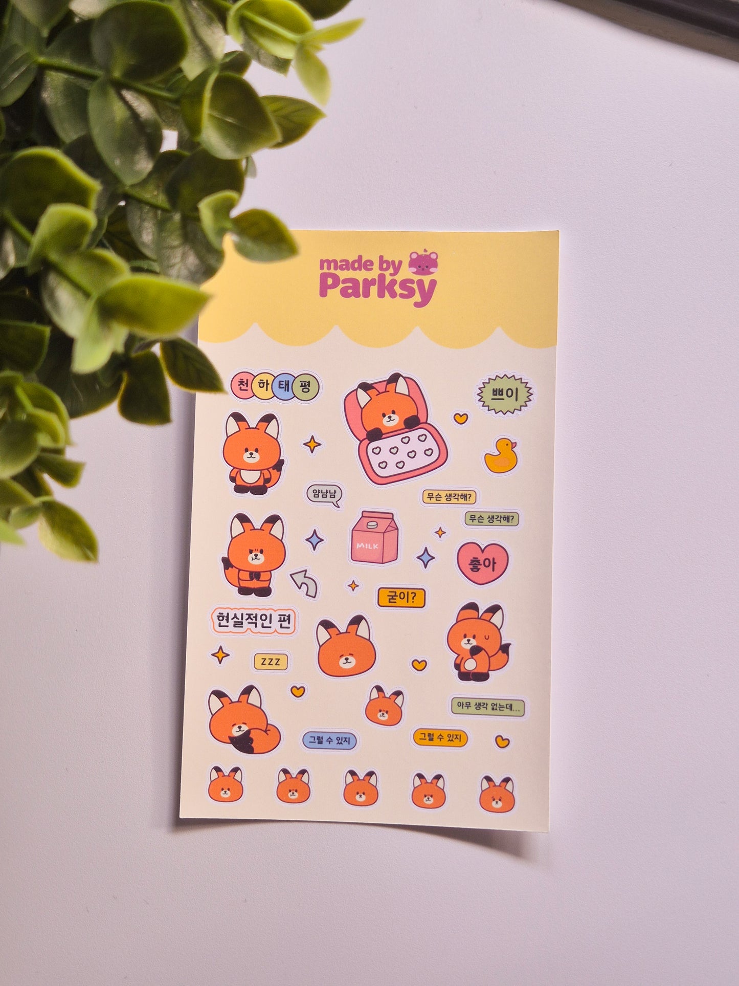 Foxy Korean Sticker Sheet  / S61