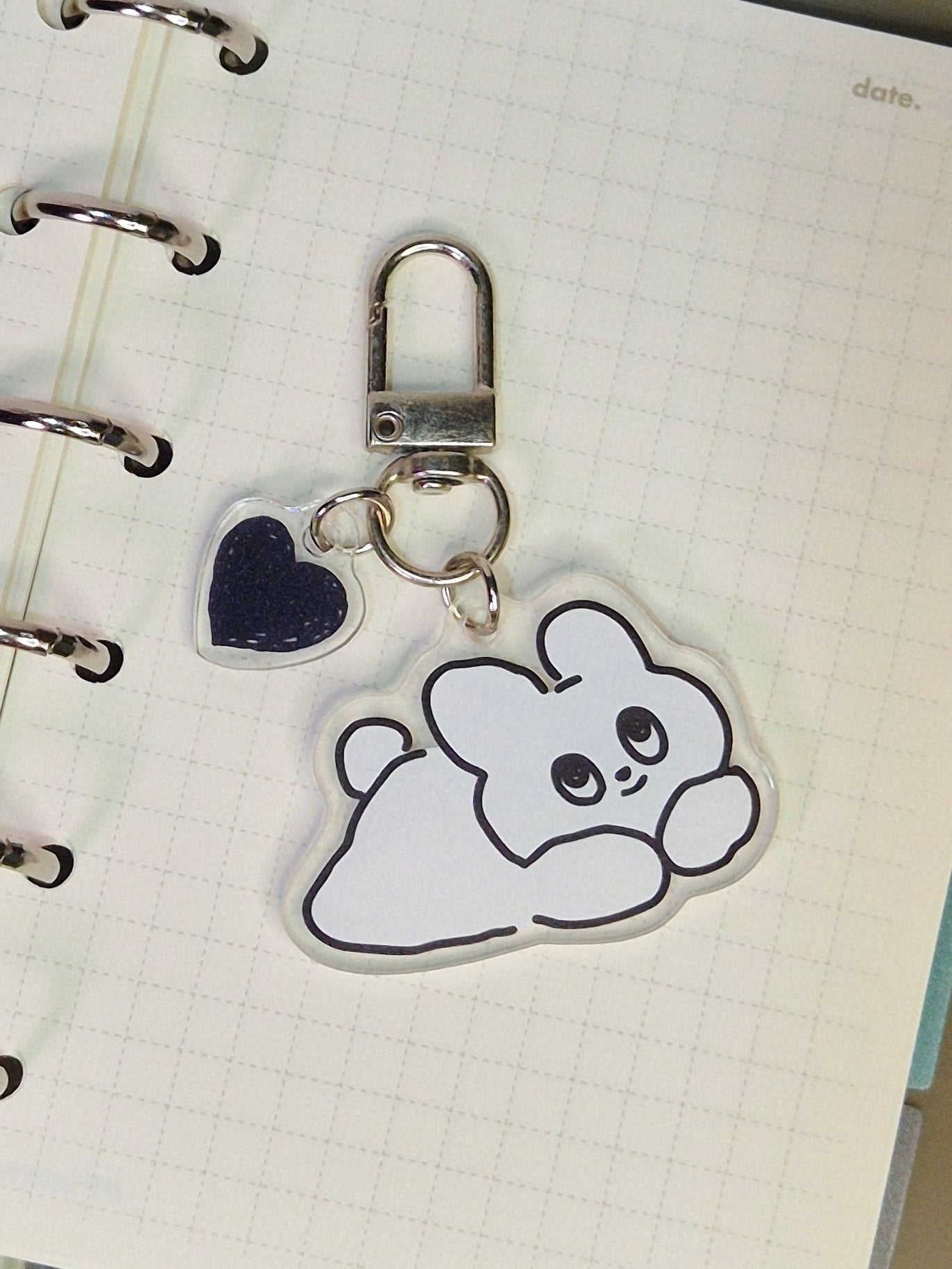 B&W Bon Bon Keychain