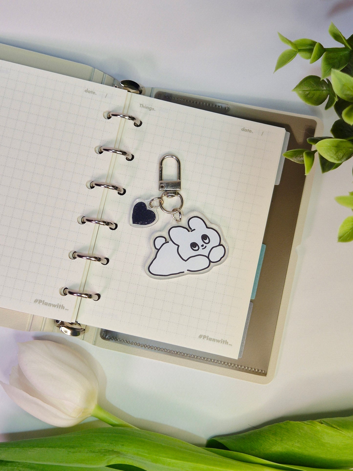 B&W Bon Bon Keychain