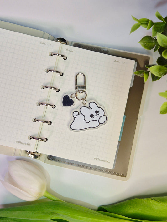 B&W Bon Bon Keychain