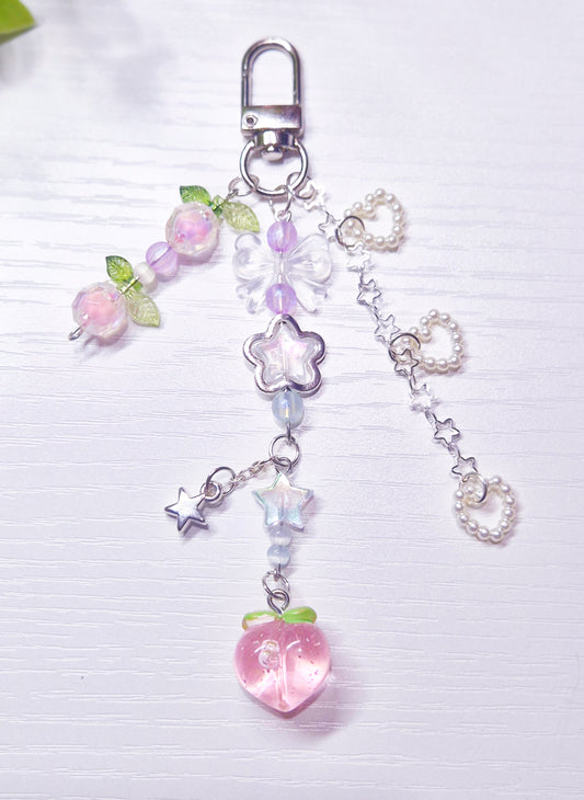 Peach keychain