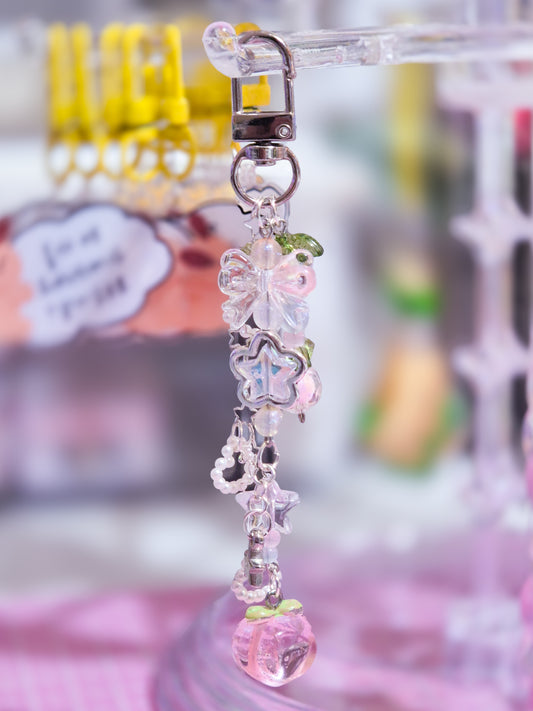 Peach keychain