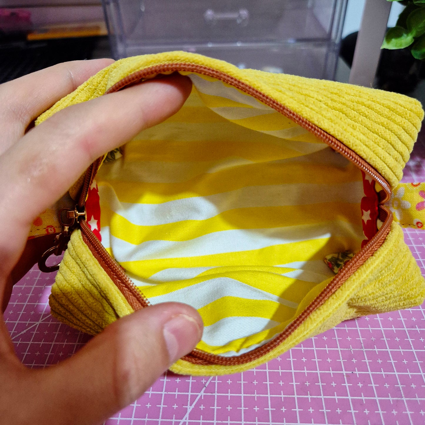 Sunny yellow Makeup Bag