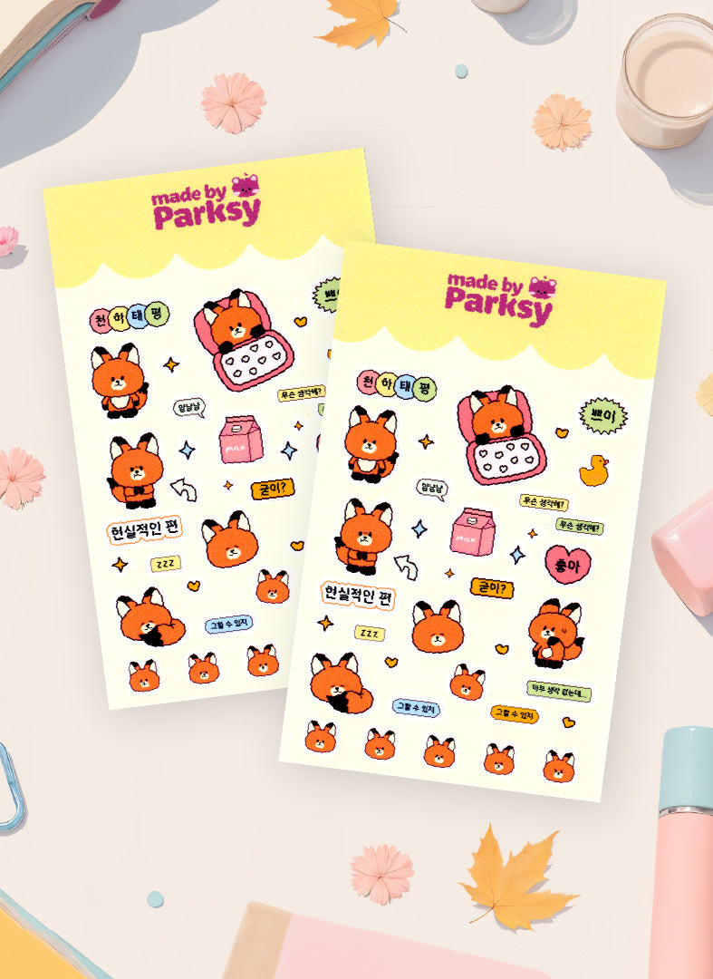 Foxy Korean Sticker Sheet  / S61
