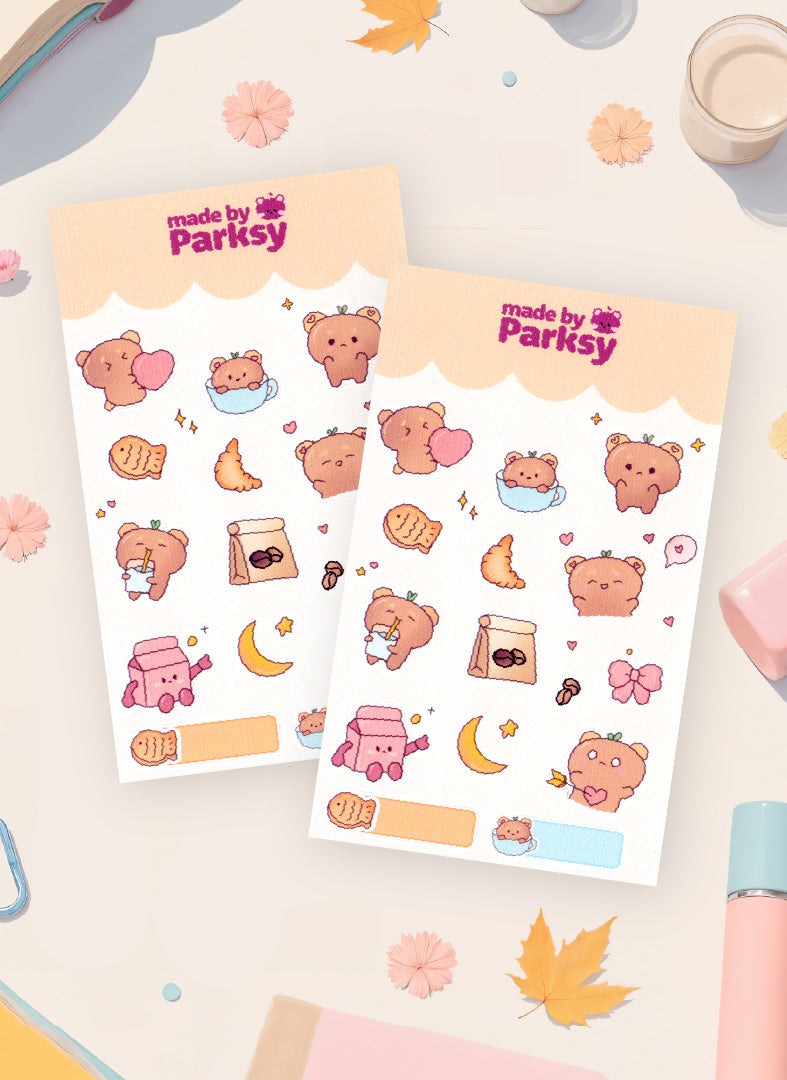 Cosy bakery 3 Korean Sticker Sheet  / S59