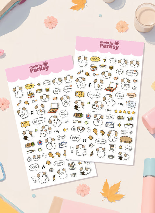 Foodie Friend Korean Sticker Sheet  / s41