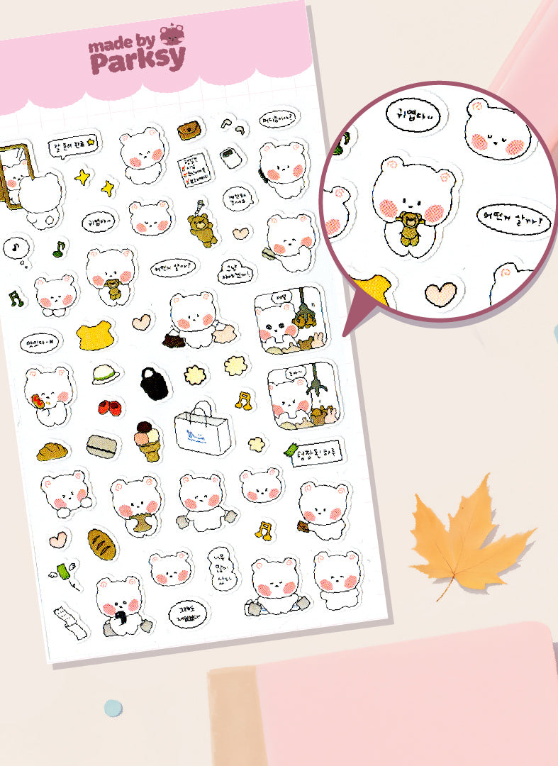 Journaling Day out friends Korean Sticker Sheet  / s9