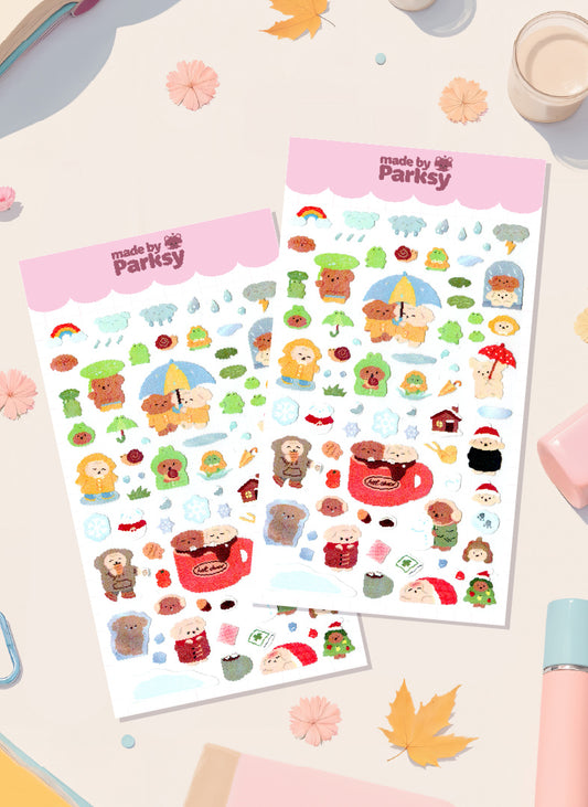 Journaling friends Korean Sticker Sheet  / s12