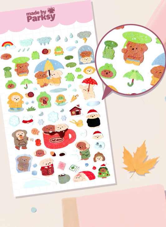 Journaling friends Korean Sticker Sheet  / s12
