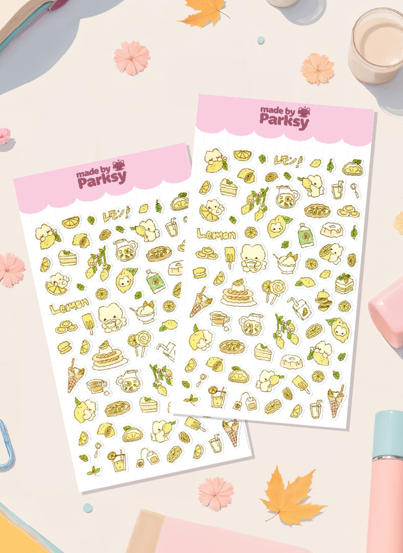 Journaling Lemon friends Japanese Style Sticker Sheet  / s15