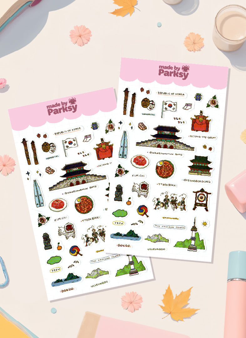 Korea Traveling 4 Sticker Sheet  / s29