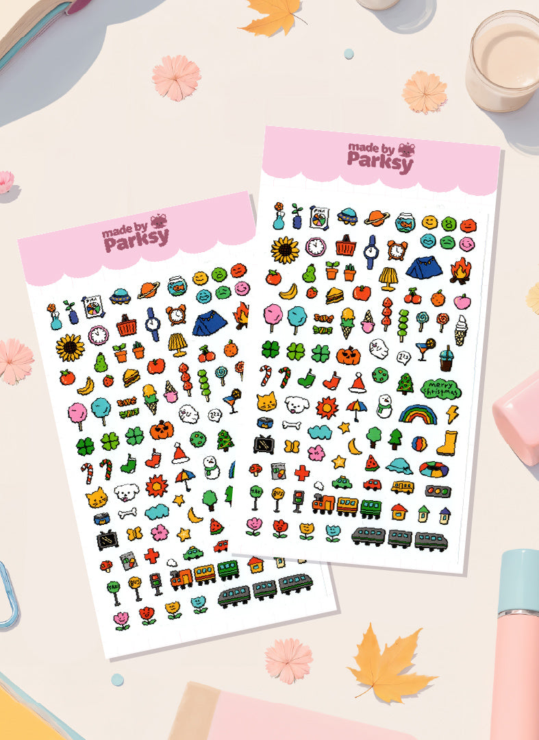 Journaling Essentials Korean Sticker Sheet  / s20