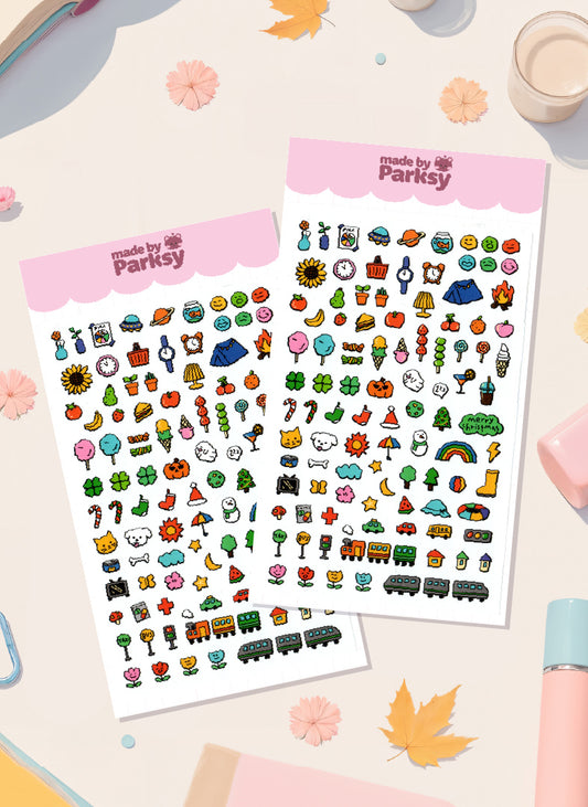 Journaling Essentials Korean Sticker Sheet  / s20