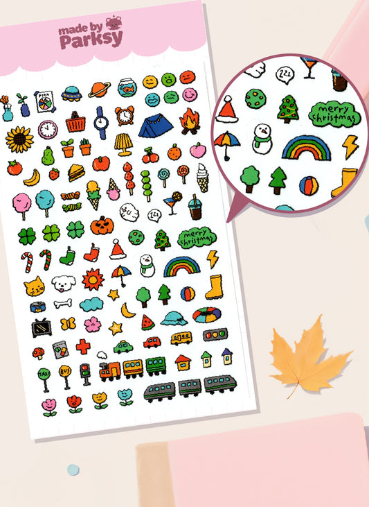 Journaling Essentials Korean Sticker Sheet  / s20