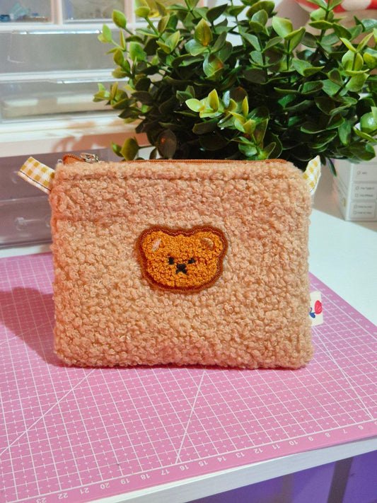 Fluffy Bear Mini Pouch