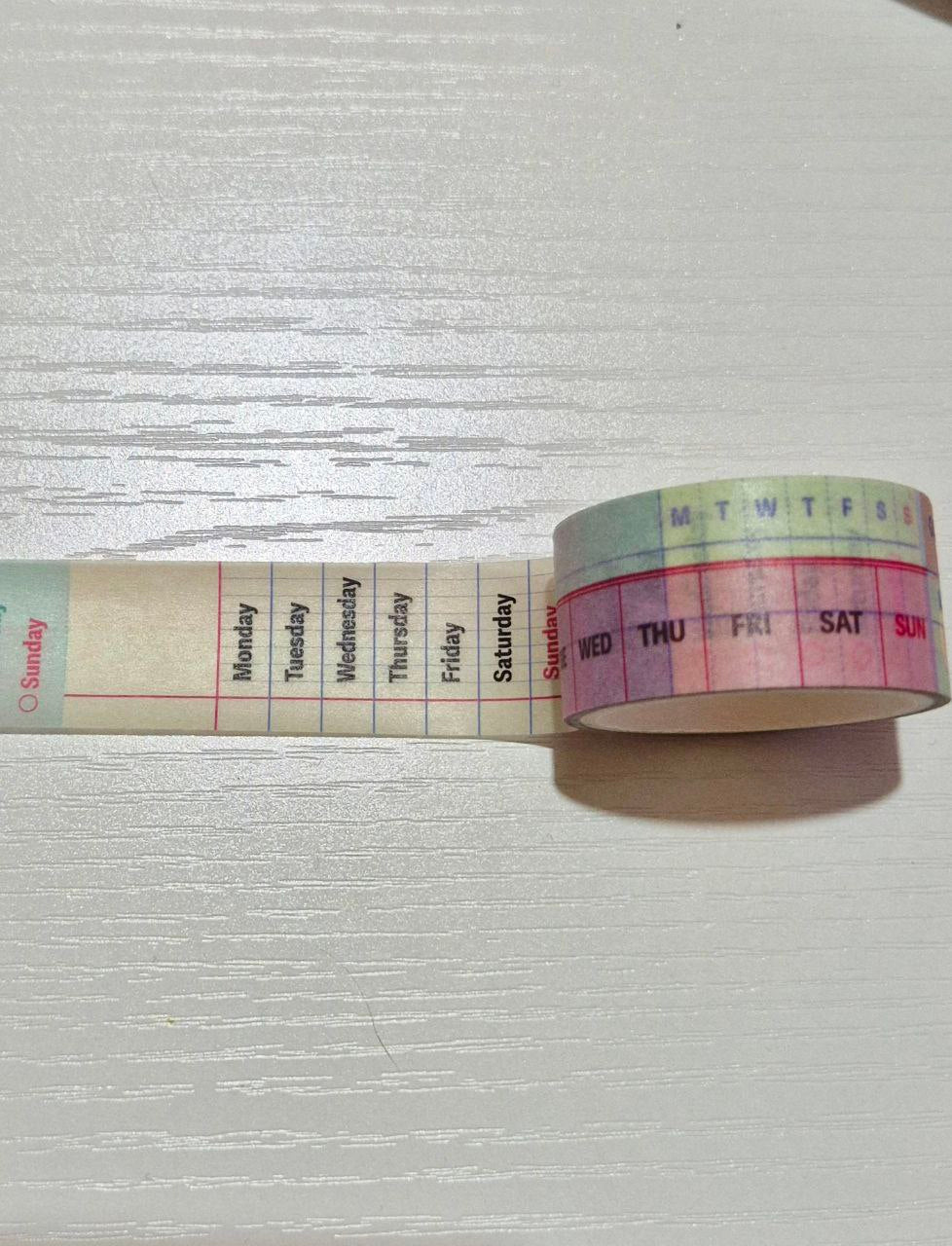 Washi tape for planning Colour