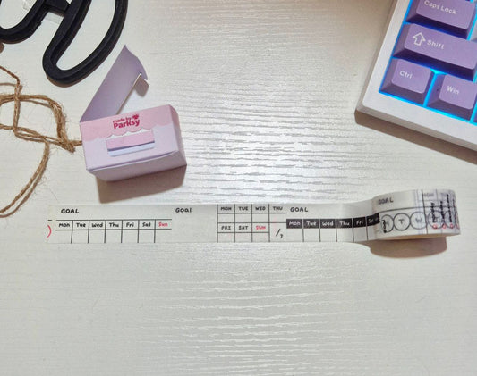 Washi tape for planning B&W
