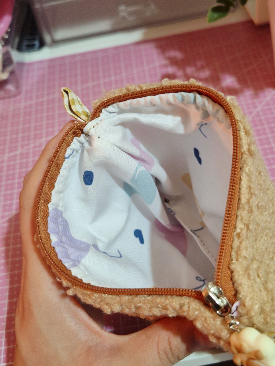 Fluffy Bear Mini Pouch